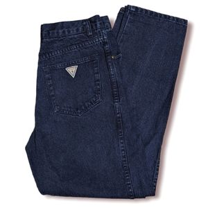Vintage Guess RARE Women's Mom Jeans Indigo Blue High Waist Straight Leg Sz.29